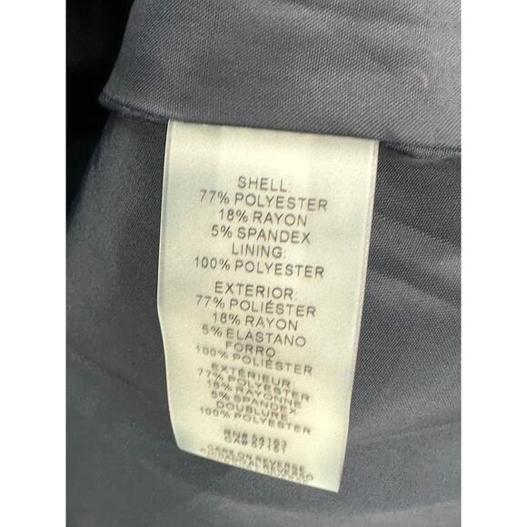 Calvin Klein Top Women 6 Dark Blue Zip Front Sleeveless Back Zip Peplum Blouse - Picture 6 of 8